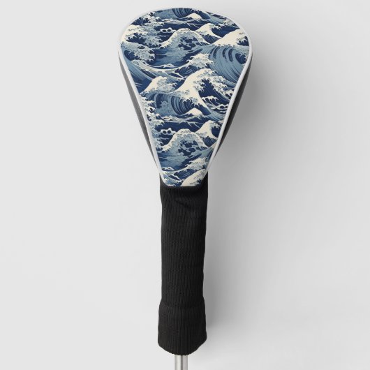 efemere kam: Hokusai-golven opnieuw voorgesteld Golfheadcover (Voorkant)