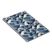 efemere kam: Hokusai-golven opnieuw voorgesteld Notitieboek (Rechterzijde)