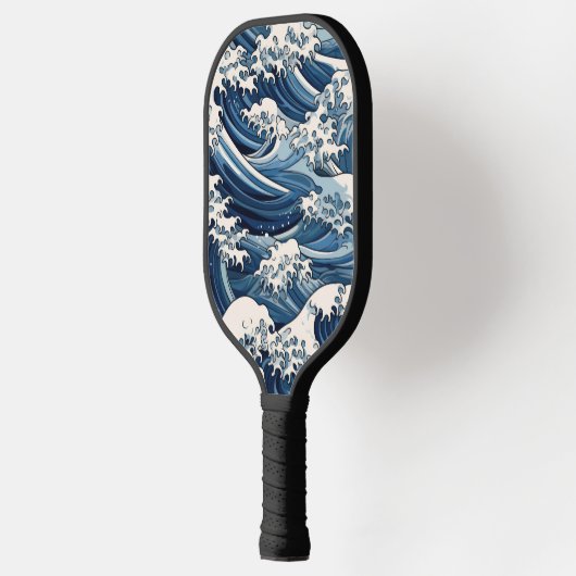 efemere kam: Hokusai-golven opnieuw voorgesteld Pickleball Paddle (Links)