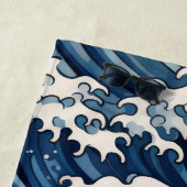 efemere kam: Hokusai-golven opnieuw voorgesteld Strandlaken (In situ)