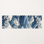 efemere kam: Hokusai-golven opnieuw voorgesteld Yogamat (Achterkant (horizontaal))