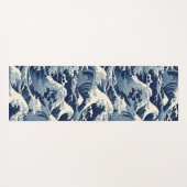 efemere kam: Hokusai-golven opnieuw voorgesteld Yogamat (Achterkant (horizontaal))