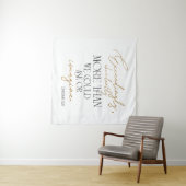 Efeze 3:20 Bijbelvers zwart wit goud Wandkleed (In Situ (horizontaal))