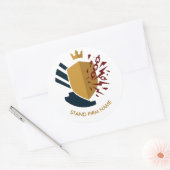 Efeze 6:12 Wapenrusting van God schild kroon emble Ronde Sticker (Envelop)