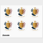 Efeze 6:12 Wapenrusting van God schild kroon emble Ronde Sticker (Vel)