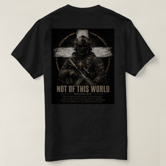 Efeze 6:12 Warrior T Shirt (Design achterkant)