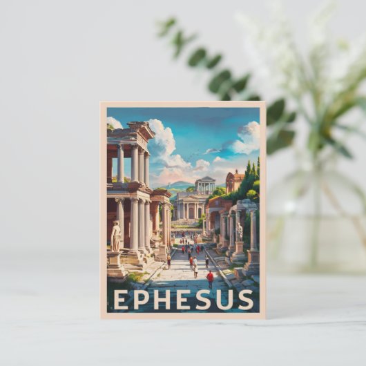 Efeze, Turkije. oldtimerreis Briefkaart (Staand voorkant)