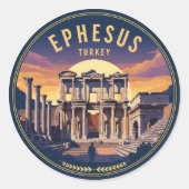 Efeze Turkije Reizen Ronde Sticker (Voorkant)