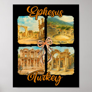 Efeze Turkije Reizen Trip Coquette Efeze Souvenir Poster