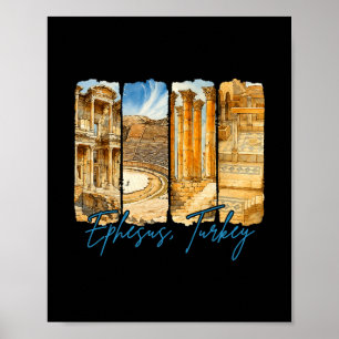 Efeze Turkije Reizen Trip Penseelstreek Souvenir Poster
