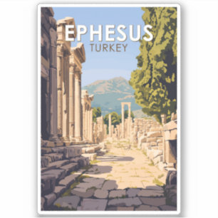 Efeze Turkije Travel Art Vintage Sticker