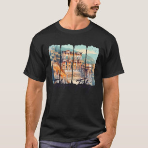 Efeze Turkije Travel Brushstroke Efeze Souvenir T-shirt