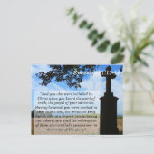 Efeziërs 1 13 14 Kruis Schriftgedeelte Geheugen Ka Briefkaart (Staand voorkant)