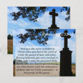 Efeziërs 1 13 14 Kruis Schriftgedeelte Geheugen Ka Briefkaart (Voorkant / Achterkant)