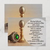 Efeziërs 1:13b-14 Geseald met een zegel Ansichtkaa Briefkaart (Voorkant / Achterkant)