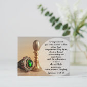 Efeziërs 1:13b-14 Geseald met een zegel Ansichtkaa Briefkaart (Staand voorkant)