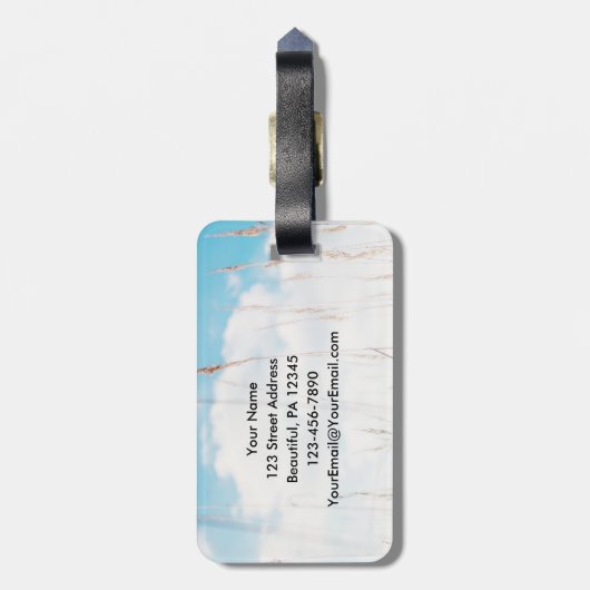 Efeziërs 1:17 Bijbelgebed voor wijsheid Openbaring Bagagelabel (Achterkant verticaal)