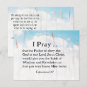 Efeziërs 1:17 Bijbelgebed voor wijsheid Openbaring Briefkaart (Voorkant / Achterkant)