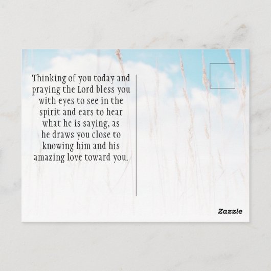 Efeziërs 1:17 Bijbelgebed voor wijsheid Openbaring Briefkaart (Achterkant)