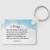 Efeziërs 1:17 Bijbelgebed voor wijsheid Openbaring Sleutelhanger (Voorkant)