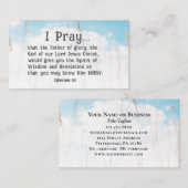 Efeziërs 1:17 Bijbelgebed voor wijsheid Openbaring Visitekaartje (Voorkant / Achterkant)