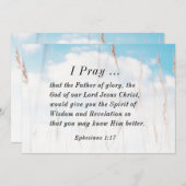 Efeziërs 1:17 Bijbelgebed Wijsheid Openbaring Kaar (Voorkant / Achterkant)