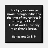 Efeziërs 2:8-9 magneet (Voorkant)