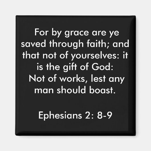 Efeziërs 2:8-9 magneet (Voorkant)