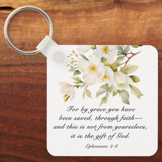 Efeziërs 2:8 Door genade zijt gij gered uit de Bij Sleutelhanger (Voorkant)