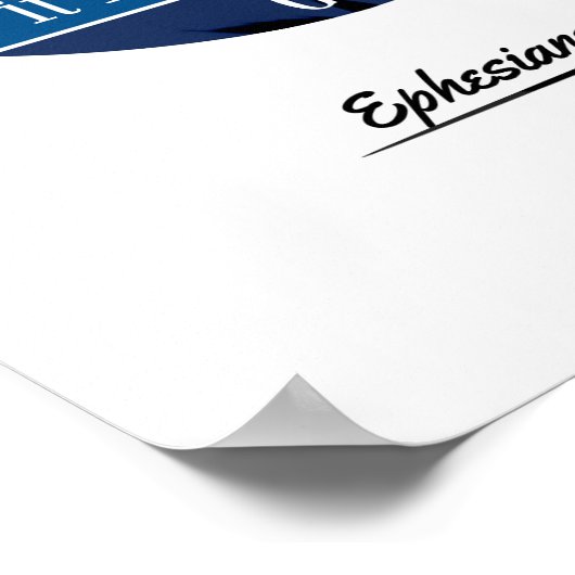 Efeziërs 2:8 KJV veelkleurig Poster (Hoek)