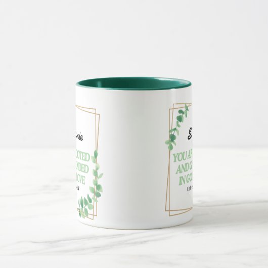 Efeziërs 3:17 Gij zijt gewortelde, gepersonaliseer Mok (Midden)