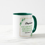 Efeziërs 3:17 Gij zijt gewortelde, gepersonaliseer Mok (Voorkant rechts)