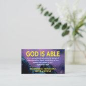 Efeziërs 3:20 | God is in staat de Schrift te over Visitekaartje (Staand voorkant)