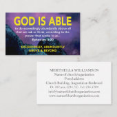 Efeziërs 3:20 | God is in staat de Schrift te over Visitekaartje (Voorkant / Achterkant)