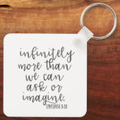 Efeziërs 3:20 Oneindig meer Bijbel Schrift Kunst Sleutelhanger (Achterkant)