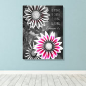 Efeziërs 4:2 verpakt canvas afdruk (Insitu (Houten vloer))