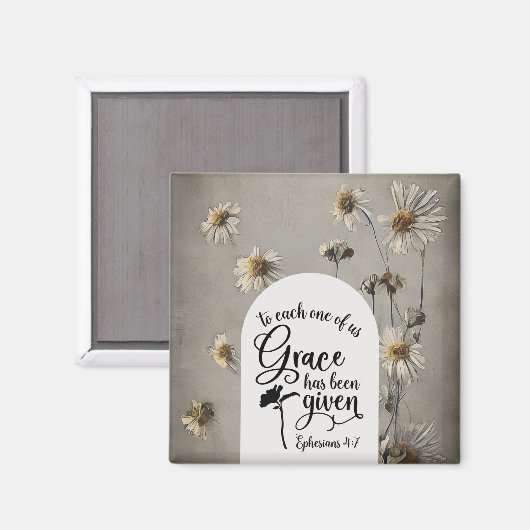 Efeziërs 4:7 Aan ieder van ons wordt Genade gegeve Magneet (Voorkant / Achterkant)