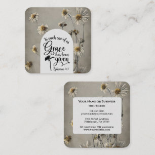 Efeziërs 4:7 Aan ieder van ons wordt Genade gegeve Vierkante Visitekaartje