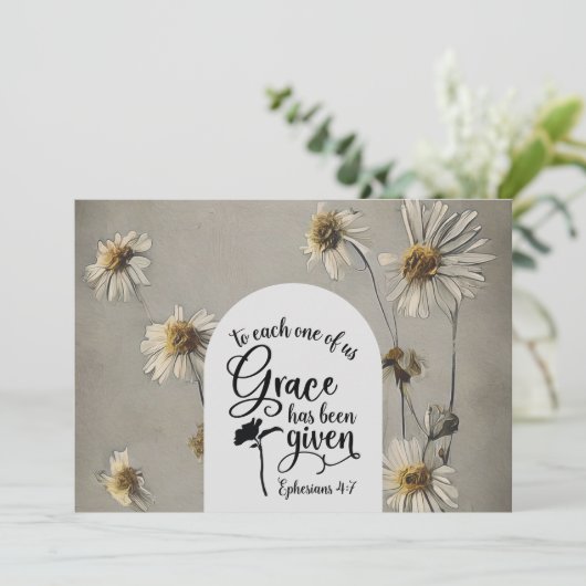 Efeziërs 4:7 Genade wordt gegeven Bijbel Vlakke Ka (Staand voorkant)