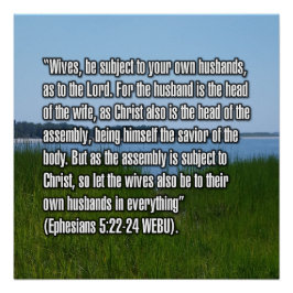 Efeziërs 5:22-24 WEBU Perfect Poster