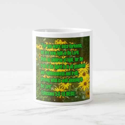 Efeziërs 5:8-10 WEBU Mug Grote Koffiekop (Voorkant)