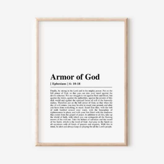 Efeziërs 6:10-18 Pantser van God Poster