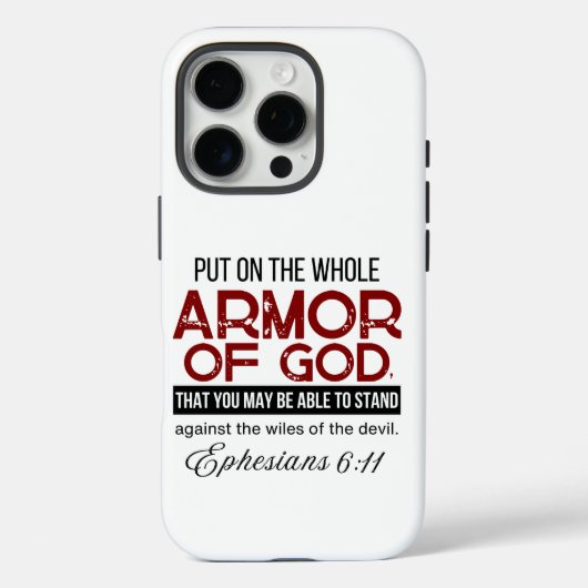 Efeziërs 6:11 Doe de gehele wapenrusting Gods aan Case-Mate iPhone Case (Achterkant)