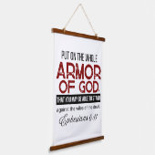 Efeziërs 6:11 Doe de gehele wapenrusting Gods aan Hangend Wandkleed (Gebogen)