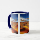 Efeziërs 6:12 KJV Bijbelvers Pic Two-Tone Mok (Voorkant links)