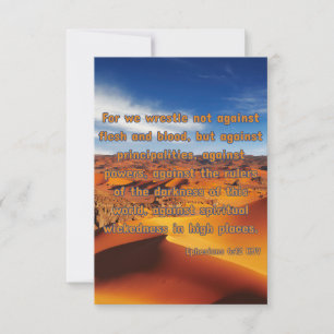 Efeziërs 6:12 KJV Bijbelvers Pic Wenskaart Kaart