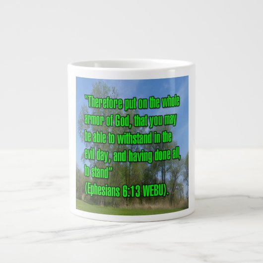 Efeziërs 6:13 WEBU Mok (Voorkant)