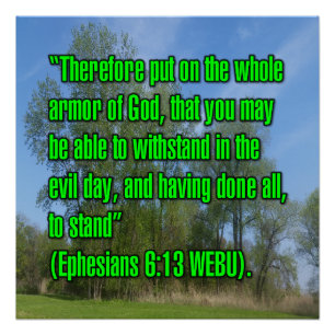 Efeziërs 6:13 WEBU Perfect Poster
