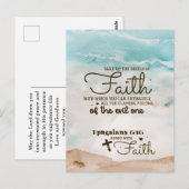 Efeziërs 6:16 Neem de Schild van het Geloof Bijbel Briefkaart (Voorkant / Achterkant)