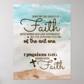 Efeziërs 6:16 Neem de Schild van het Geloof Bijbel Poster (Voorkant)